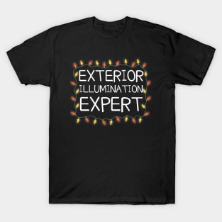 Exterior Illumination Expert Funny Christmas Lights T-Shirt